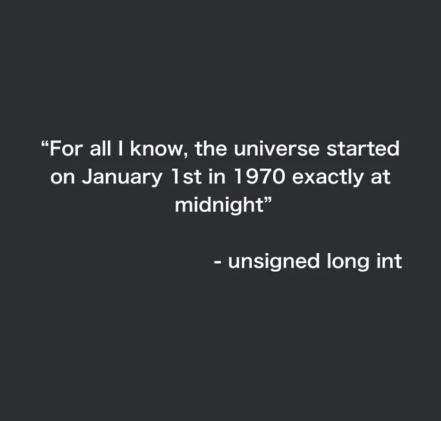 January 1st 1970 meme